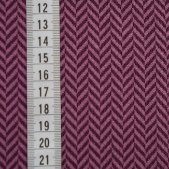 Preview: Bio-Jacquard Baumwolle Fischgrät Pflaume (GOTS) - Stoffonkel | Meterware